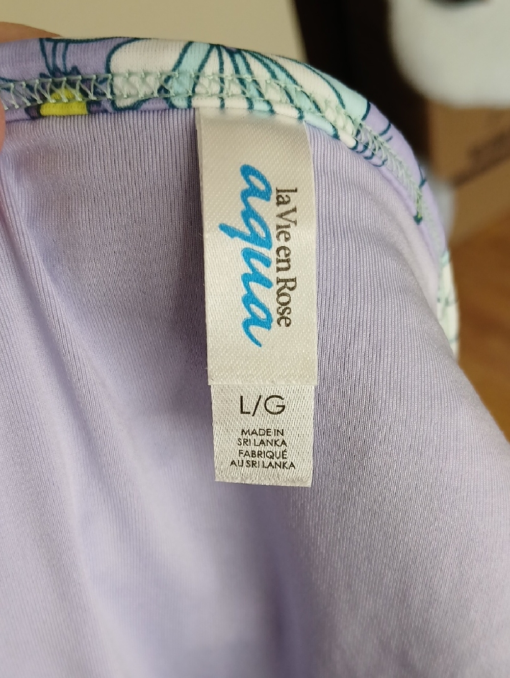 La Vie En Rose Aqua Shirred Bikini Top Size M & Bottom Size Large - Picture 7 of 8